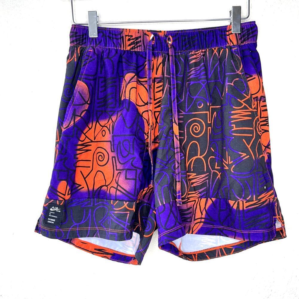 Nike Yoga Gym A.I.R. Robbie Simon Athletic Training Shorts Men's MEDIUM Purple